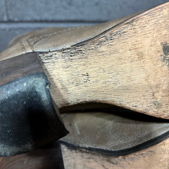 Steve Madden Lace-Up Ankle Boots Women’s 7.5 Brown Leather Heel Side Zip - Picture 9 of 10